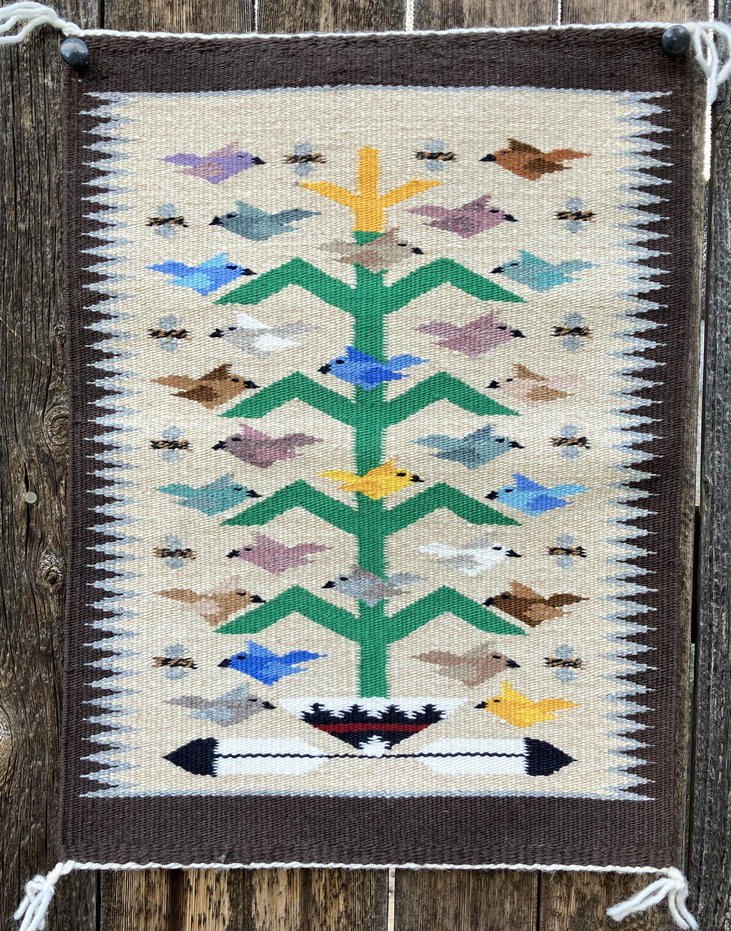 Marian Bekaye | Navajo Ganado Weaving | Penfield Gallery of Indian Arts | Albuquerque, New Mexico